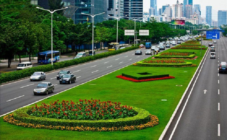 道路綠化景觀的構成及存在的問題